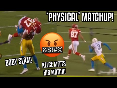 Travis Kelce Vs Derwin James 🤬 ‘Body Slam’ & MATCHUP! (TE Vs DB) Chargers vs Chiefs 2022 highlights