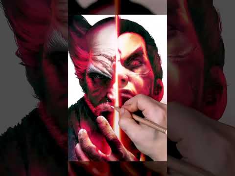 Drawing Tekken - Heihachi & Kazuya