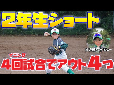 ヒーローインタビュー（2023/05/14）【2年生ショート】【4回試合でアウト4つ】【少年野球】【柏井リーグ】