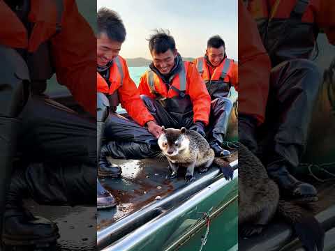 SEA CREATURE pays fishermen a visit🐟🌊