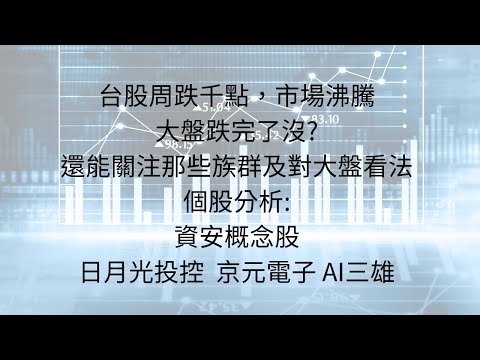 7月20日:台股周四周五腥風血雨，如何看待這次回調，來頻道聽我說!順帶解析資安概念股 #台股分析 #大盤 #台積電 #AI #輝達 #日月光投控 #京元電子 #台股下跌 #台積電法說會