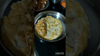 Stuffed chapathi roll🍳|egg and chicken|#shorts #trending