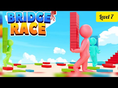 Brijesh Gameplay level 7 ( Android vs IOS  ) #bridgerace #gaming #bridgeracegaming 🌉🌉 #iqoo13 #happy