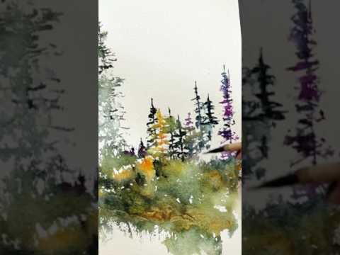 Easy Steps to Stunning Watercolor Art! #shorts