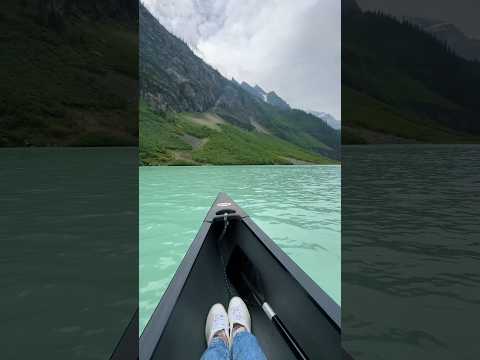 CANOEING ON THE MOST BEAUTIFUL LAKE IN THE WORLD - LAKE LOUISE, BANFF NATIONAL PARK, CANADA