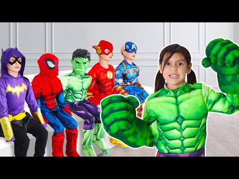 Ellie Superheroes Adventure: Kid Becomes Batgirl Spiderman Hulk & Flash