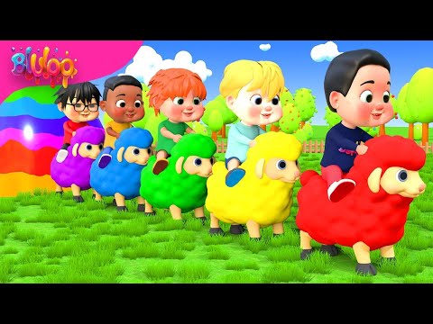 Baa Baa Black Sheep | Colorful Sheep Song | BluLoo Nursery Rhymes & Kids Songs