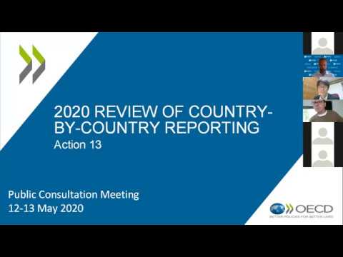 OECD public consultation meeting - 2020 Review of Country-by-Country Reporting (Day 1)