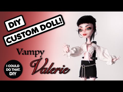 MONSTER HIGH REPAINT! DIY CUSTOM DOLL - VAMPY VALERIE