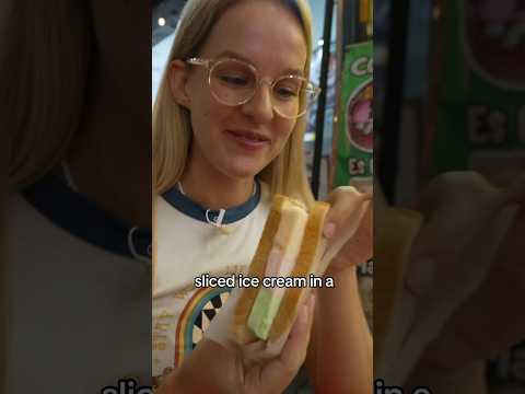 Trying a classic ice cream sandwich in Indonesia 🍞 #streetfood #bandung #indonesia