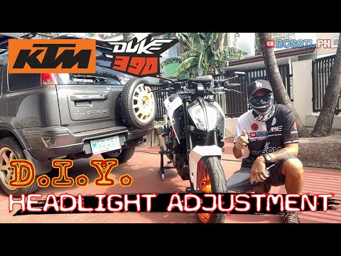 KTM HEADLIGHT BEAM ADJUSTMENT || How to DIY adjust your headlight beam on your KTM Duke 390