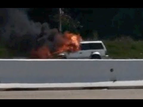 Blazing SUV Fire