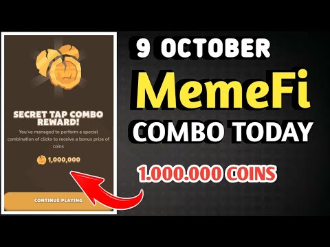 MEMEFI SECRET COMBO TODAY 9 OCTOBER 2024 | MEMEFI DAILY COMBO | MEMEFI COMBO TODAY | MEMEFI COMBO