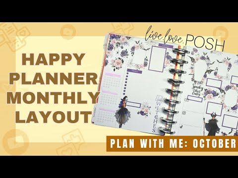 Plan With Me: Happy Planner Monthly Layout | October Setup