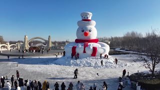 Snow sculpture art expo began operation in China | آغاز نمایشگاه هنر مجسمه سازی برفی در چین