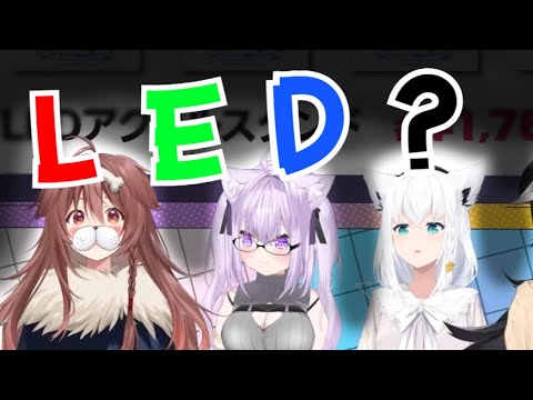 Korone Trying Her Best to Read the Word 'LED' [Hololive/GamersFes]