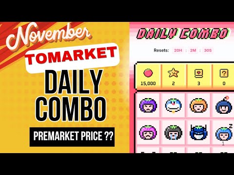 Tomarket Daily Combo 1 November | Toma Pre - Market Price ?? | Tomato Daily Combo