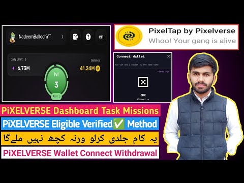 PiXELVERSE Dashboard Task Missions Wallet Connect | PiXELVERSE Verified ✅ Tick Kaise Hoga Pixel Tap