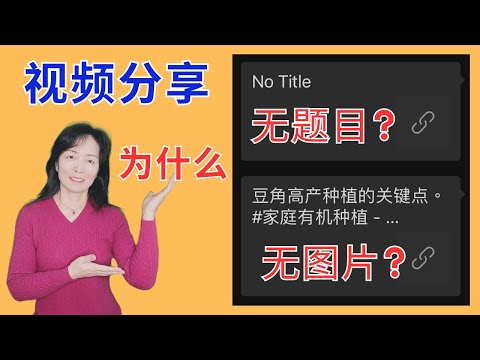 YouTube 视频分享为什么没有题目和图片？