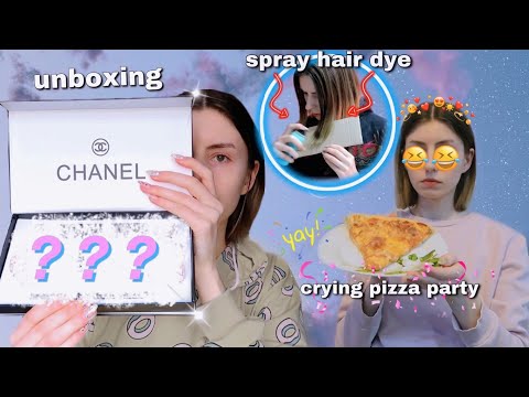 unboxing packages & making a pizza while crying