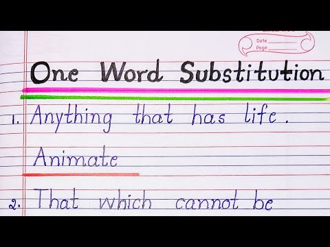 One Word Substitution