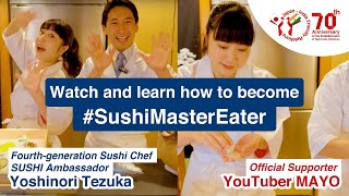 How to become a Sushi Master 101 with Mayo Japan #sushimastereater