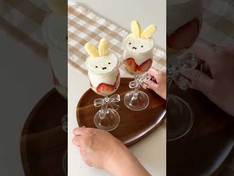 Making Miffy Strawberry Shortcake Cups 🍰