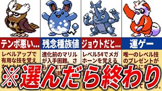 金銀で選ぶとストーリーが地獄になるポケモン15選【ポケモン金銀】