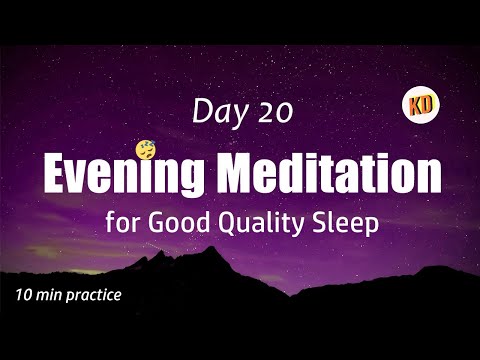 Day 20💤Evening💤Meditation Challenge for 😴Good Quality Sleep😴 10 min before sleep