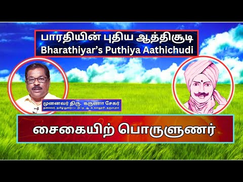 சைகையிற் பொருளுணர், பாரதியின் புதிய ஆத்திசூடி 33, Bharathiyin Puthiya Aathichudi , கருணா சேகர்