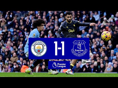 MANCHESTER CITY 1-1 EVERTON: Premier League highlights