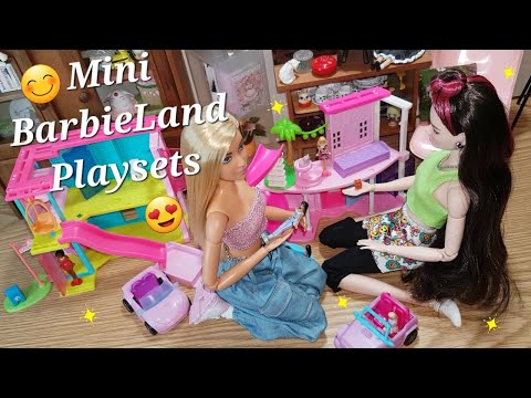 Unboxing & Reviewing Mini BarbieLand Playsets (perfect dolls for your dolls^^)