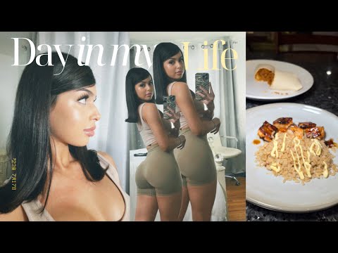 day in my life ✿ how I record my content + meal prep + gym