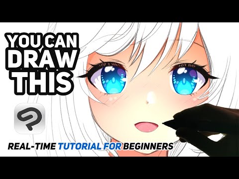 How To Draw Anime Eyes [For Beginners] Digital Art Tutorial