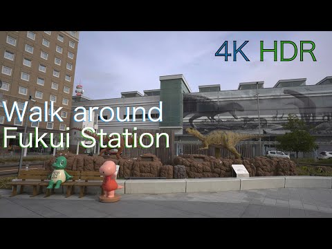 [4K HDR]walk around Fukui station　福井駅周辺散策