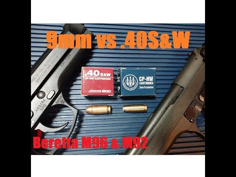 ToyGun【モデルガン発火】《9mmルガー VS. .40S&W》タナカ M92F 対 MGC ベレッタ M96FS