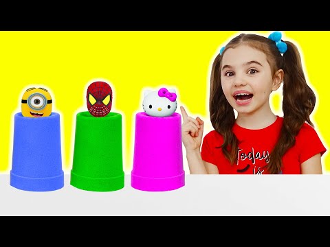 Learn Colors and Numbers pretend play Kinetic Sand together with Nick and Poli