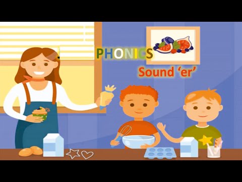 JOLLY PHONICS | Letter sound "er"  | Story | Words |