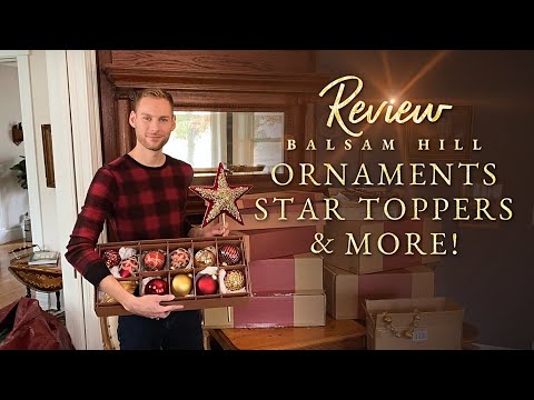 Balsam Hill Christmas Ornaments, Star Tree Toppers, & More! - Review & Closeup - Decorations