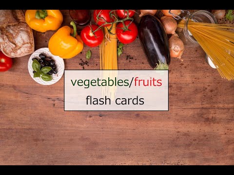 【English】fruits/vegetables【フラッシュカード/flashcards】