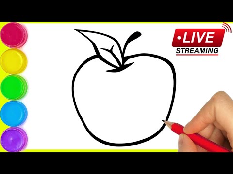 LIVE HOW TO DRAW A APPLE BY ARYA DRAWING ART