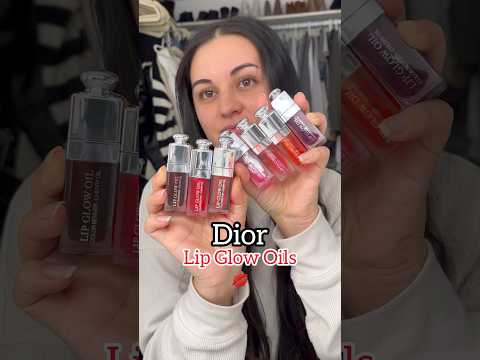 Trying on ALL my #Dior Lip Glow Oils #comparison #lipoil #sephora #tryon #shorts #swatches #highend