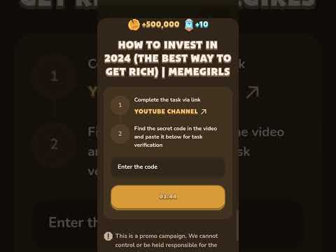 How To Invest In 2024 (The BEST Way To Get Rich) | Memegirls Code | Youtube Video Code Memefi Today