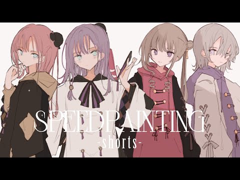 ショートメイキング - オリジナルパーカー×4  speed painting #shorts