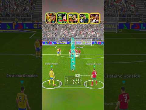 👿👿Cristiano Ronaldo Freekick Challege || #efootball2025  #efootball  #pes