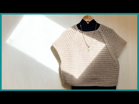 [Make it like a poncho] Very easy! How to crochet loose shoulder sweater