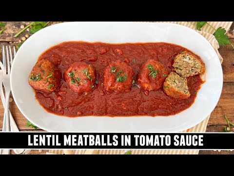 The BEST-EVER Lentil "Meatballs" | Spanish-Style with Tomato Sauce