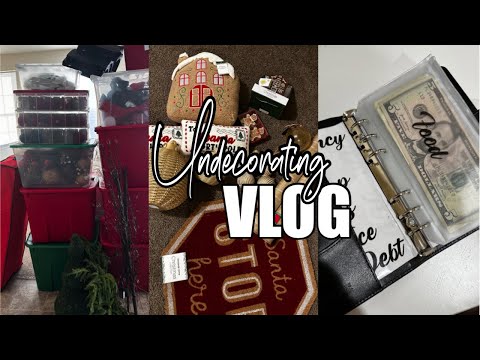 VLOG: UNDECORATE WITH ME | AFTER CHRISTMAS DECOR HAUL | CASH STUFFING ENVELOPES