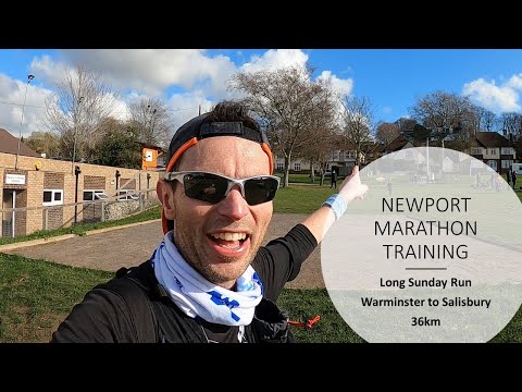 Newport Marathon Training - Long Sunday Run from Warminster to Salisbury (36km)