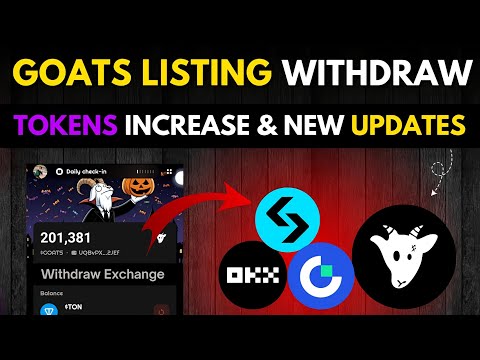 Goats Airdrop Withdrawal || Goats Airdrop Listing Date || Goats Tokens Claim Withdraw To Exchange